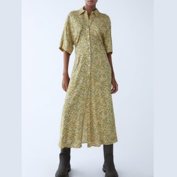 Zara Dresses & Skirts - Zara Floral Join Life Maxi Dress Size XS